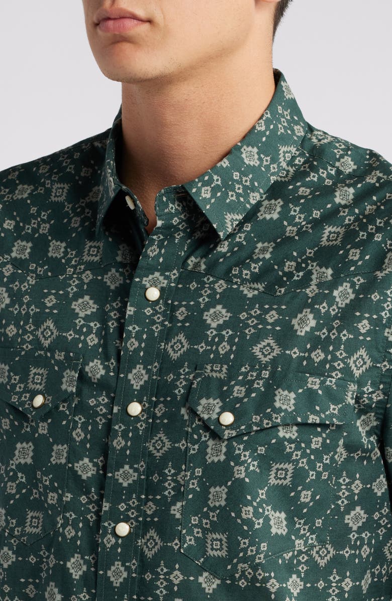Pendleton Laramie Geo Print Short Sleeve Snap-Up Western Shirt, Alternate, color,