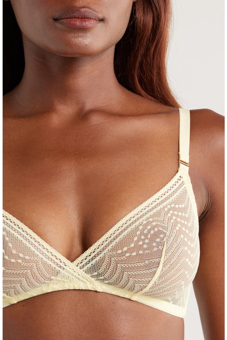 Eclatante Soleil Lace Bralette, Alternate, color, YELLOW