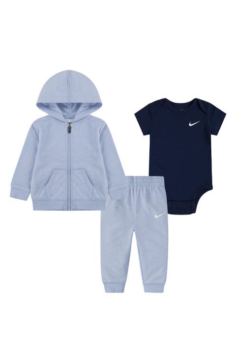 Zip Hoodie, Bodysuit & Joggers Set (Baby)