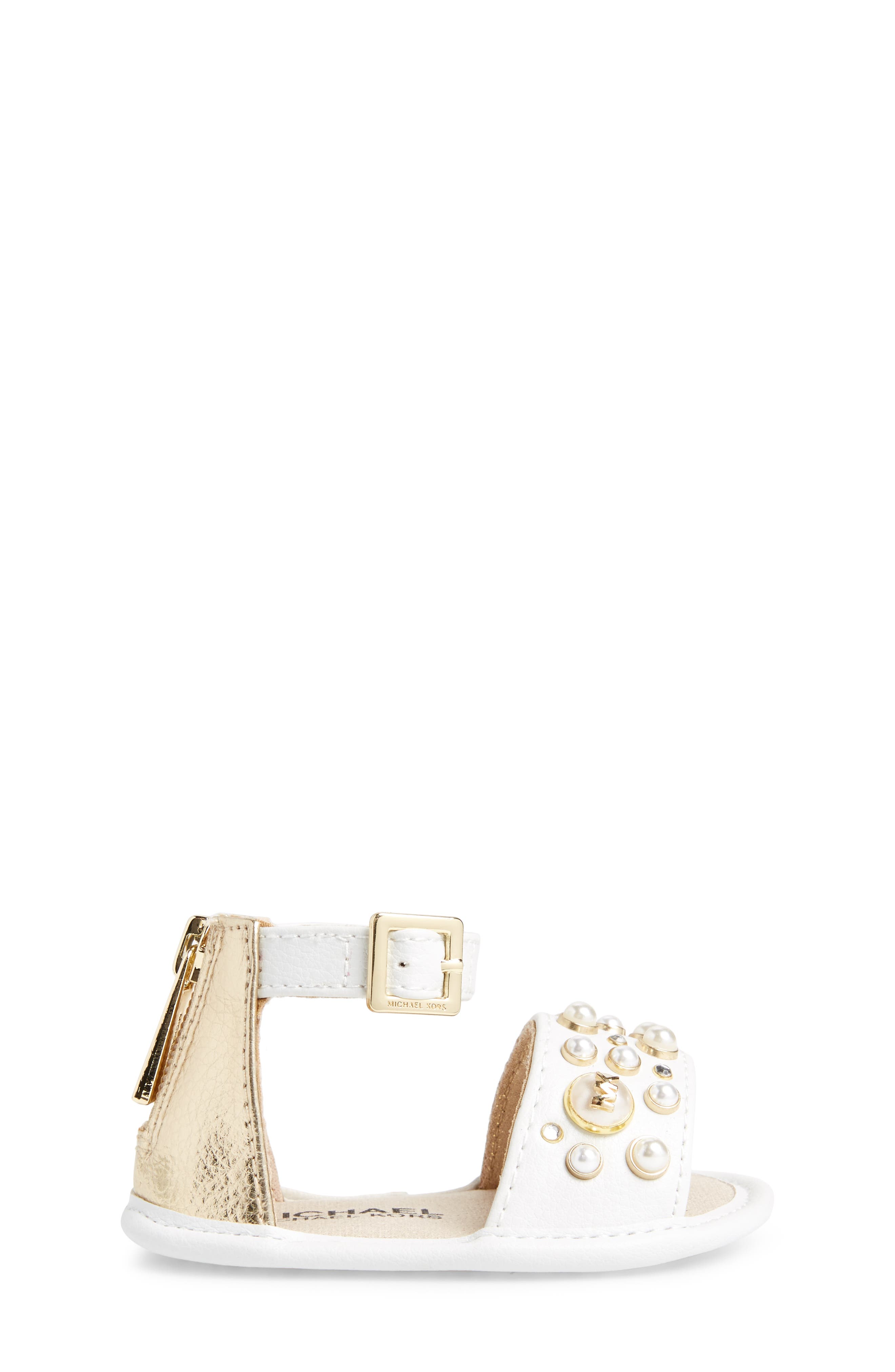 Pennie Sandal, Alternate, color, WHITE