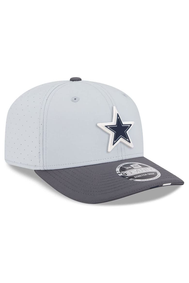 Men's New Era  Gray/Graphite Dallas Cowboys 2025 NFL Training Camp 9SEVENTY Adjustable Hat, Alternate, color, Gray