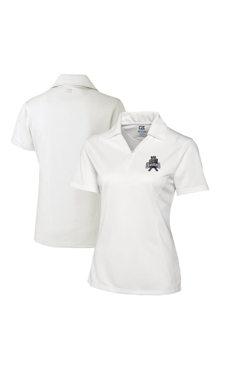 Cutter & Buck Women's Cutter & Buck White Utah State Aggies CB DryTec Genre Textured Solid Polo, Main, color, 