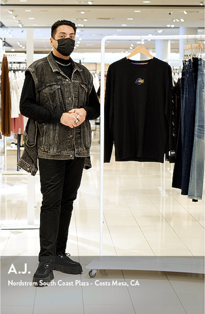 HUGO BOSS x NBA Threesixty Los Angeles Lakers Long Sleeve Logo Graphic Tee, sales video thumbnail