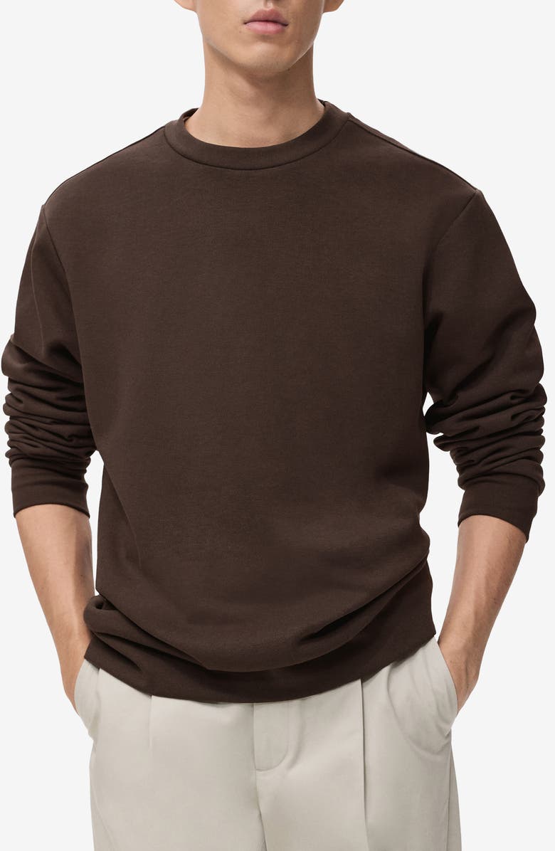 MANGO Sweatshirt, Main, color, Chocolate
