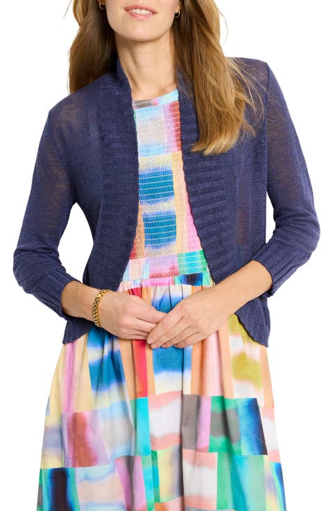 Linen Blend Bolero Cardigan (Regular 
Petite)