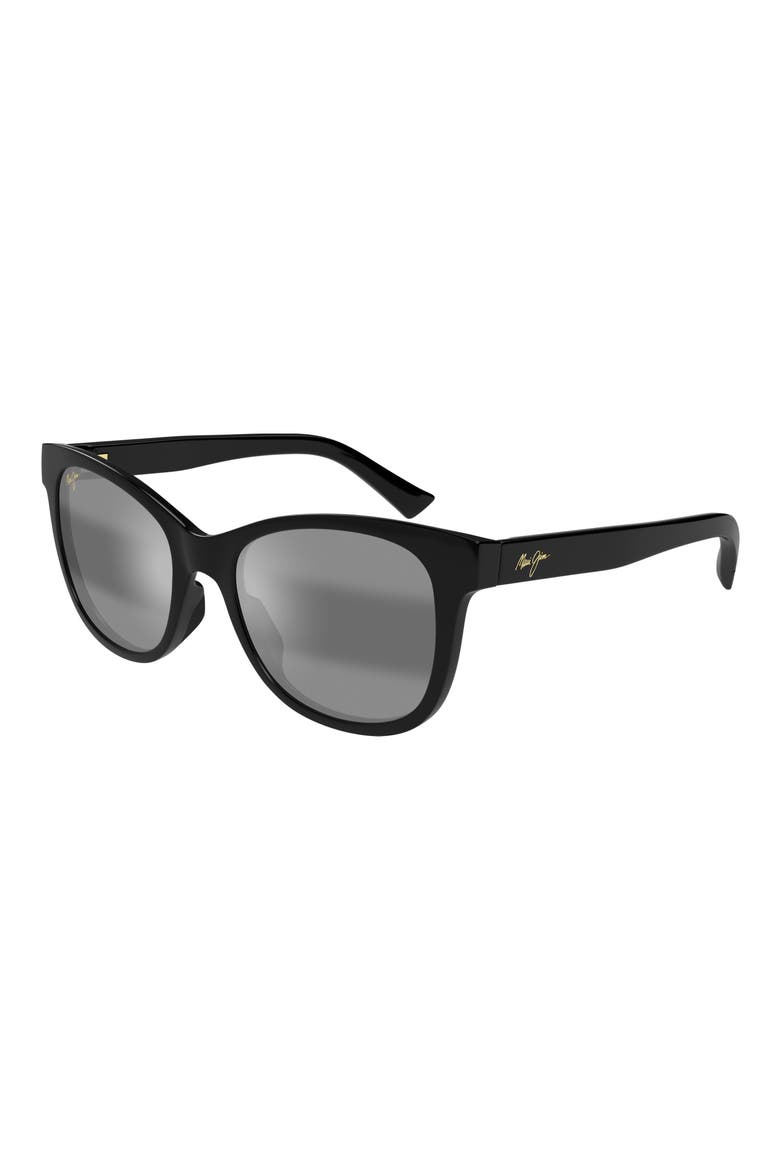 Kioppa 54mm PolarizedPlus2® Cat Eye Sunglasses, Alternate, color, SHINY BLACK
