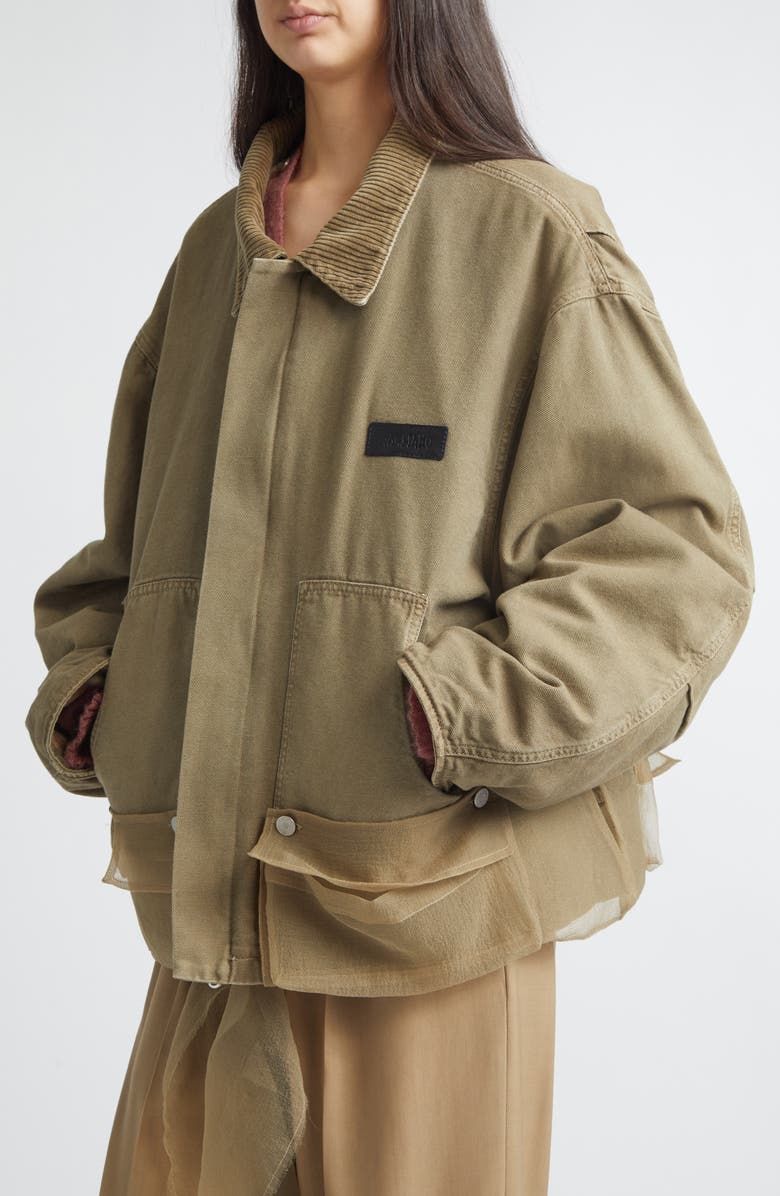 Magliano Cantiere Sheer Pocket Cotton Canvas Jacket, Alternate, color, Khaki