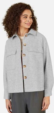 Yumi Textured Finish, Patch Pockets Shacket