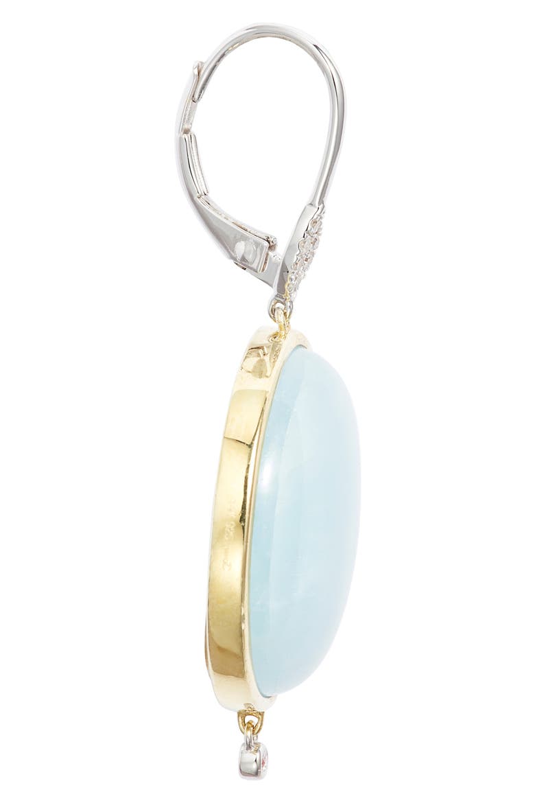 Milky Aquamarine Drop Earrings, Alternate, color, YELLOW