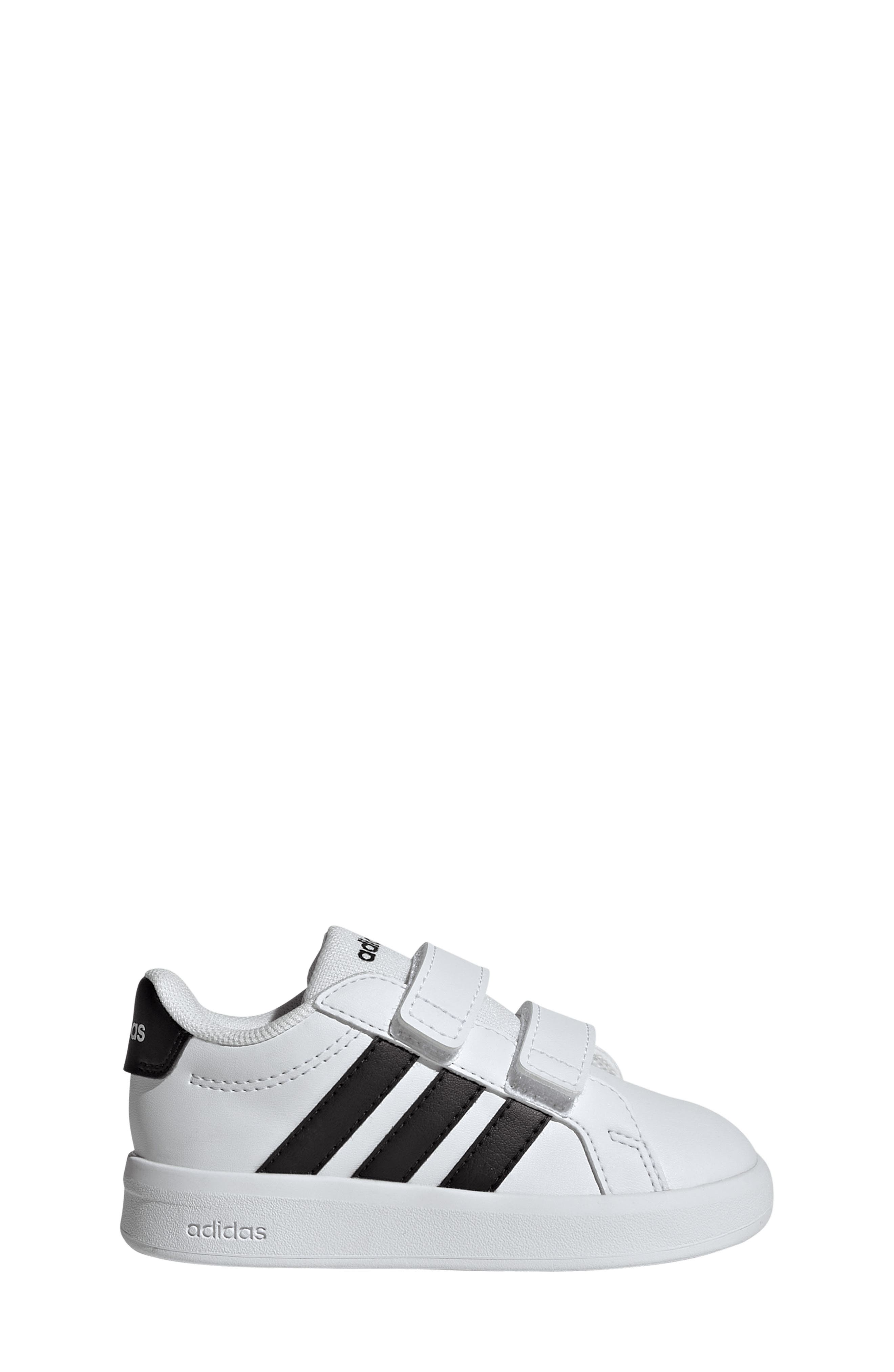 Kids' Grand Court Sneaker, Alternate, color, FOOTWEAR WHITE/ CORE BLACK