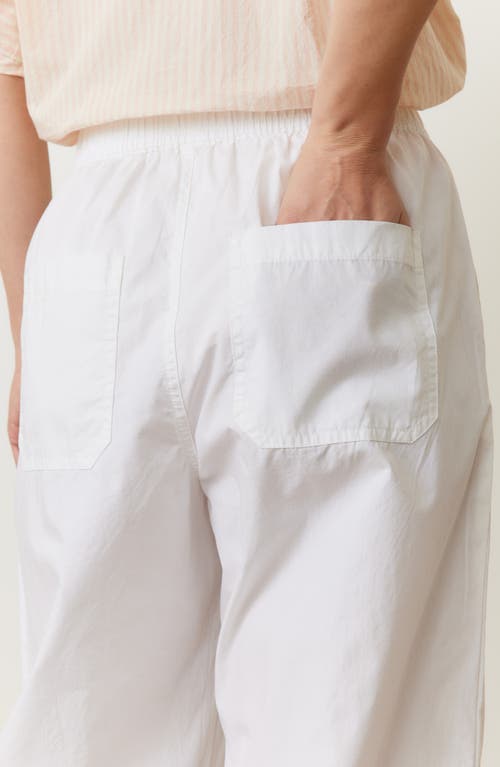 Marine Layer Kyra Straight Leg Poplin Pants In White