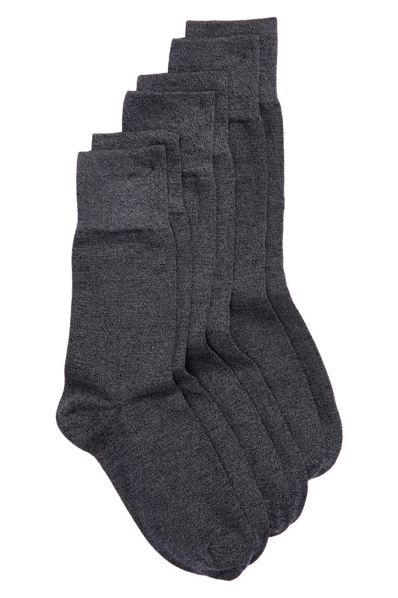 Crew Socks, Main, color, CHARCOAL GREY HEATHER