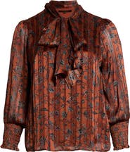 SUGARLIPS Tie Neck Long Sleeve Top