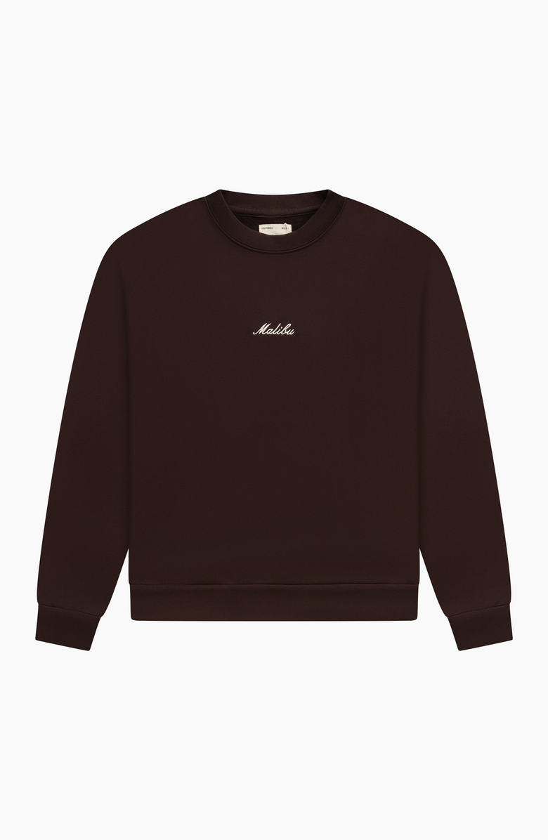 CALIFORNIA INCLINE Malibu Crewneck, Main, color, Umber