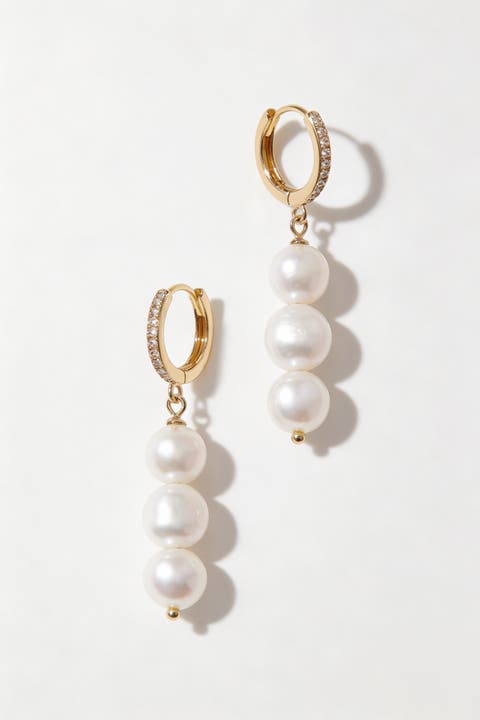 Baroque Pearl 18K Gold Plated Earrings