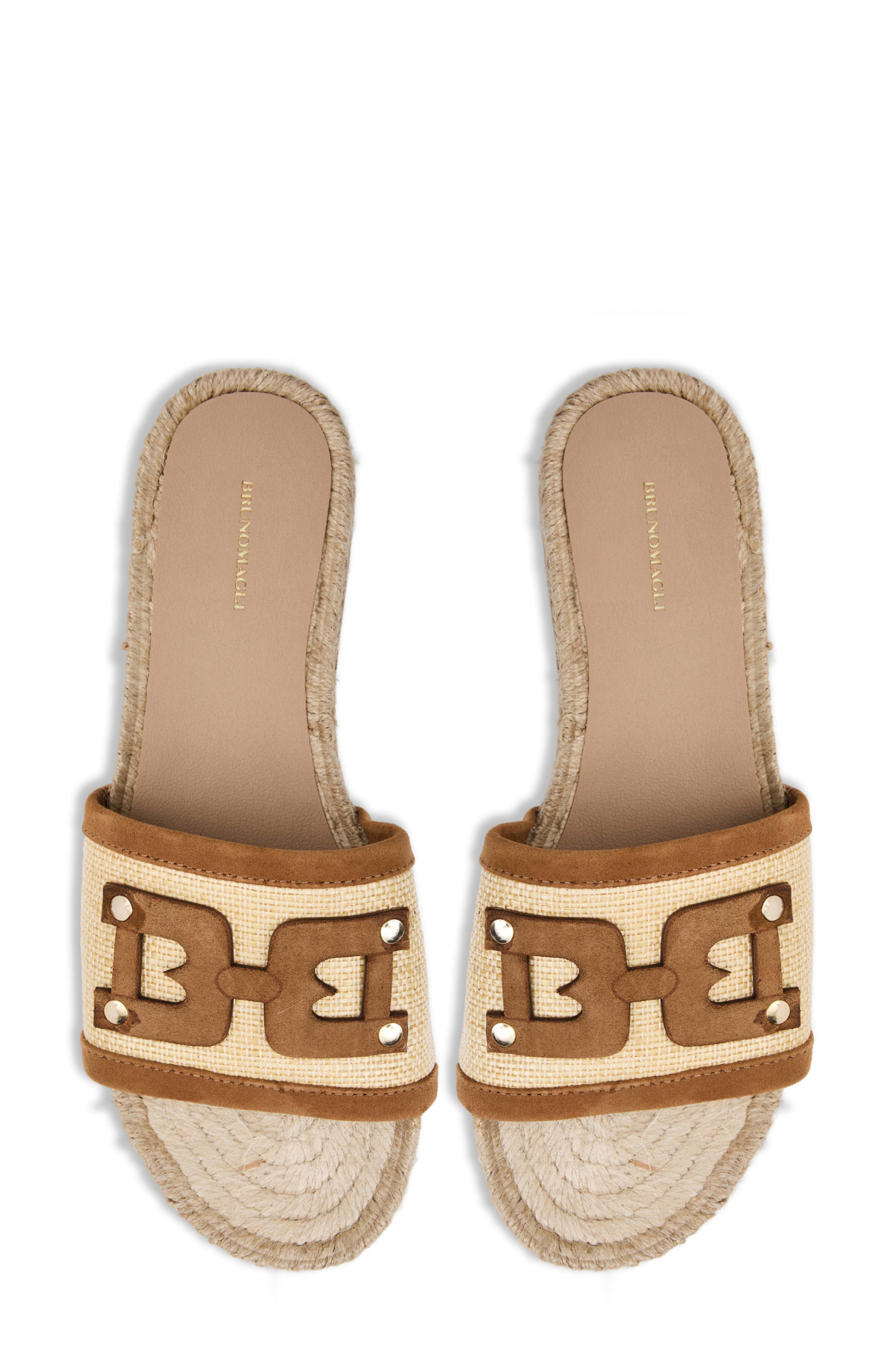 Sabina Slide Sandal, Alternate, color, NATURAL/ COGNAC