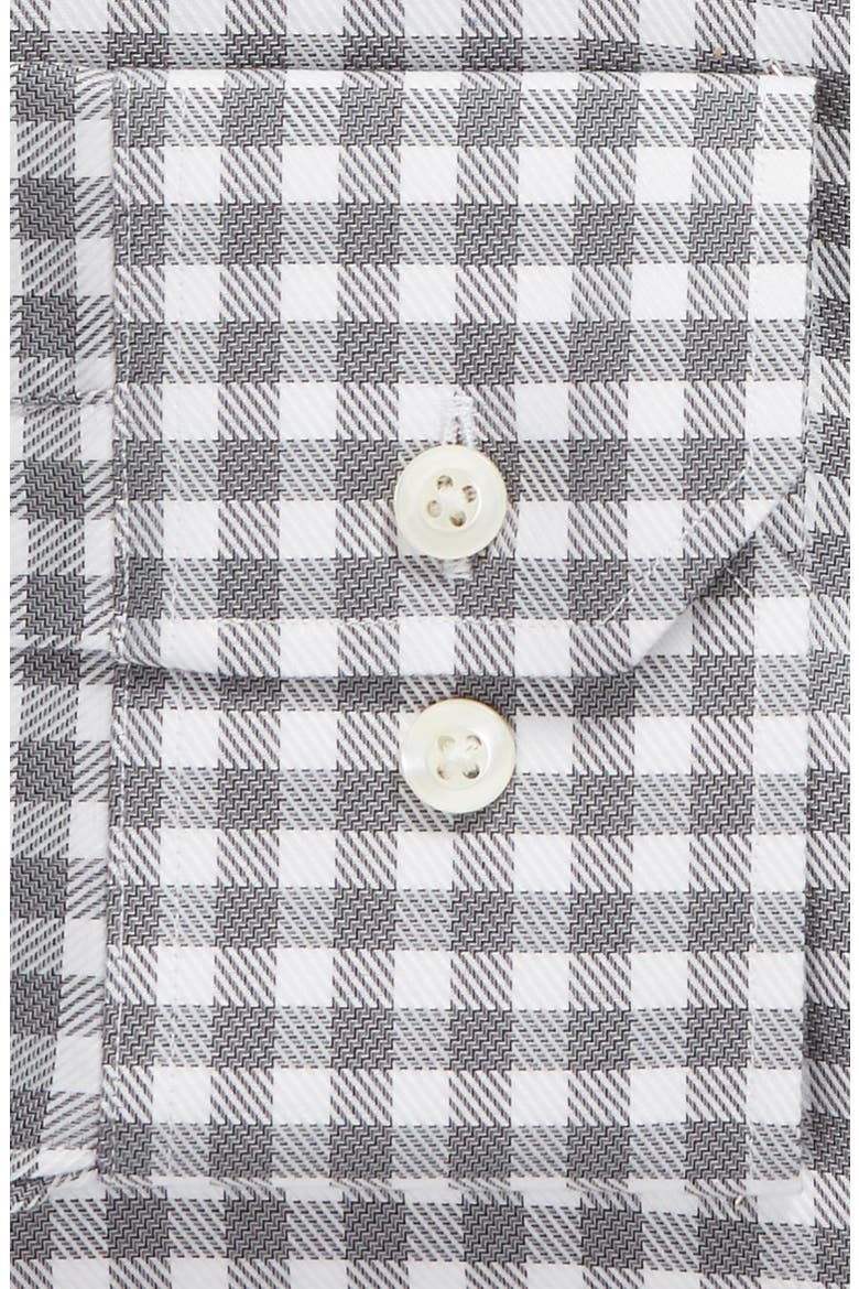 Slim Fit Check Dress Shirt, Alternate, color, TEXTURE CARBON
