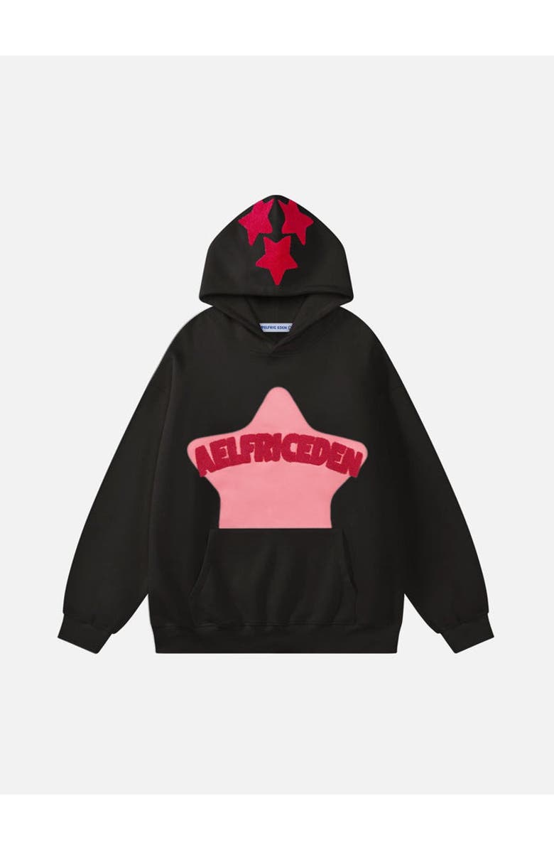 AELFRIC EDEN Vintage Embroidery Eden Star Hoodie, Main, color, Black