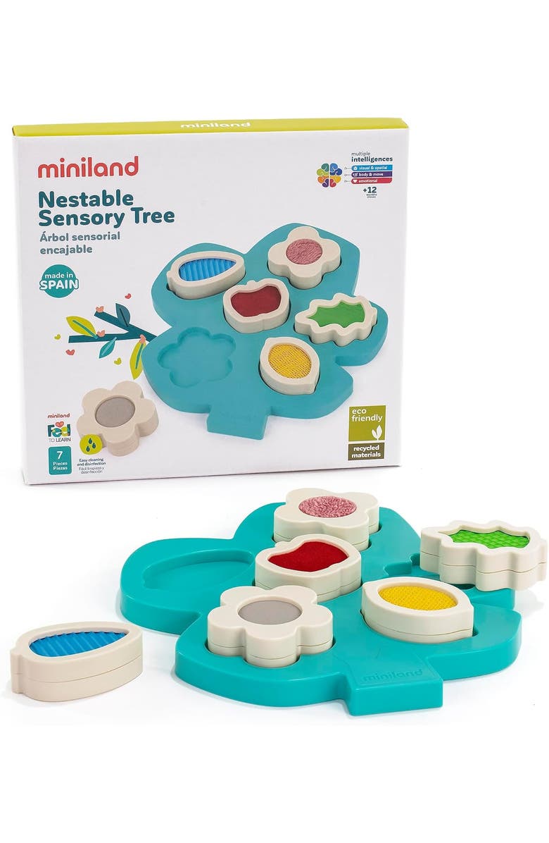 Miniland Feel To Learn Nestable Sensory Tree, Main, color, Multi