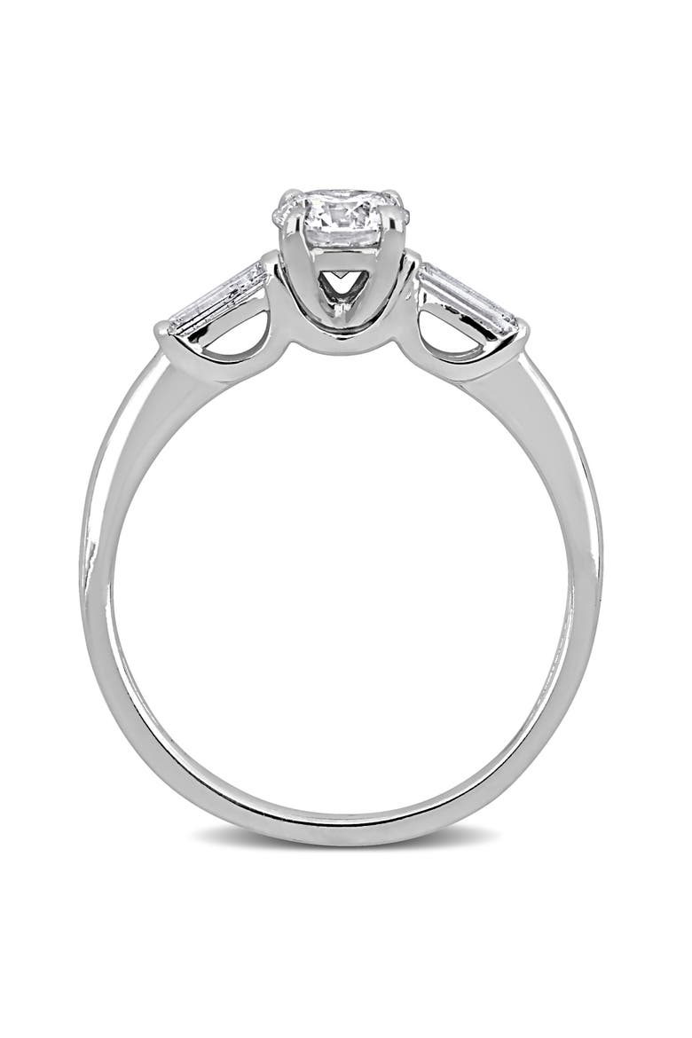 Lab Grown Diamond 3-Stone Engagement Ring 14k, Alternate, color, White Gold