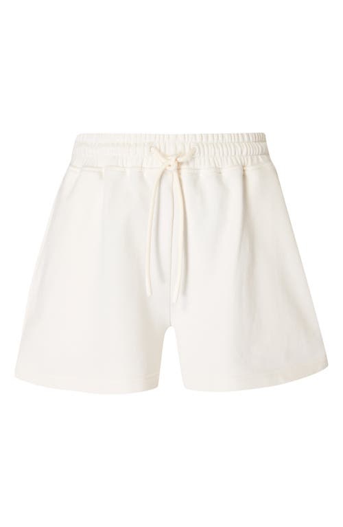 Sweaty Betty Revive Tie Waist Cotton Blend Shorts In Lily White