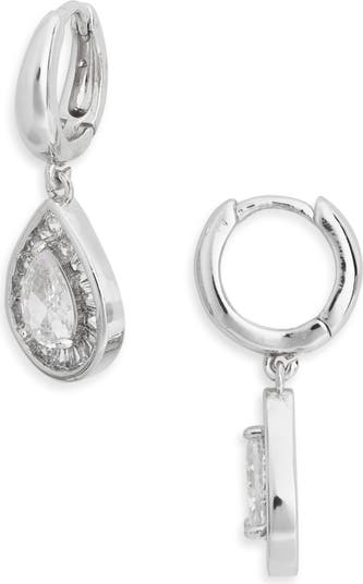 NORDSTROM RACK CZ Dangle Hoop Earrings Nordstromrack