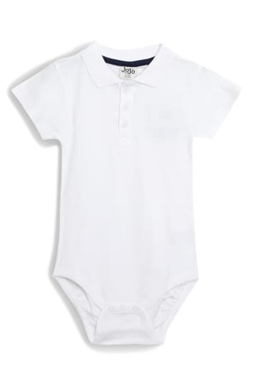 Jojo Maman Bébé Jojo Maman Bebe Assorted 2-pack Polo Collar Cotton Bodysuits In White/blue