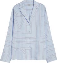 TOTEME Monogram Embroidered Button-Up Shirt