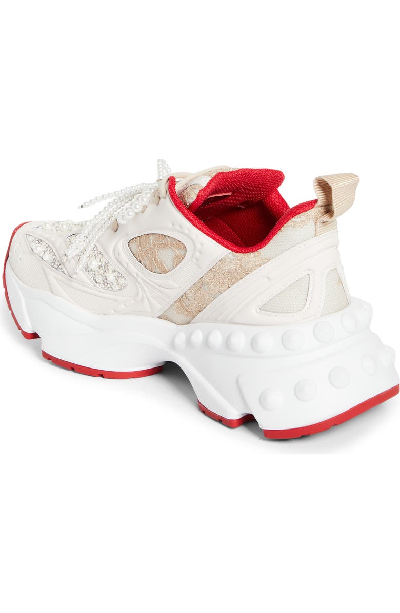 Christian Louboutin So Flo Perla Sneaker, Alternate, color, Pearl
