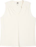 Anne Klein Pleat Shoulder Sleeveless Top