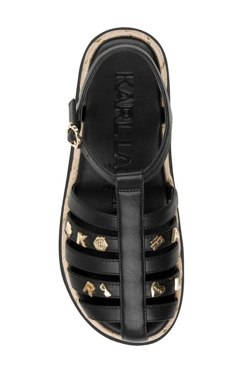 Karl Lagerfeld Paris Chaselyn Fisherman Sandal In Black