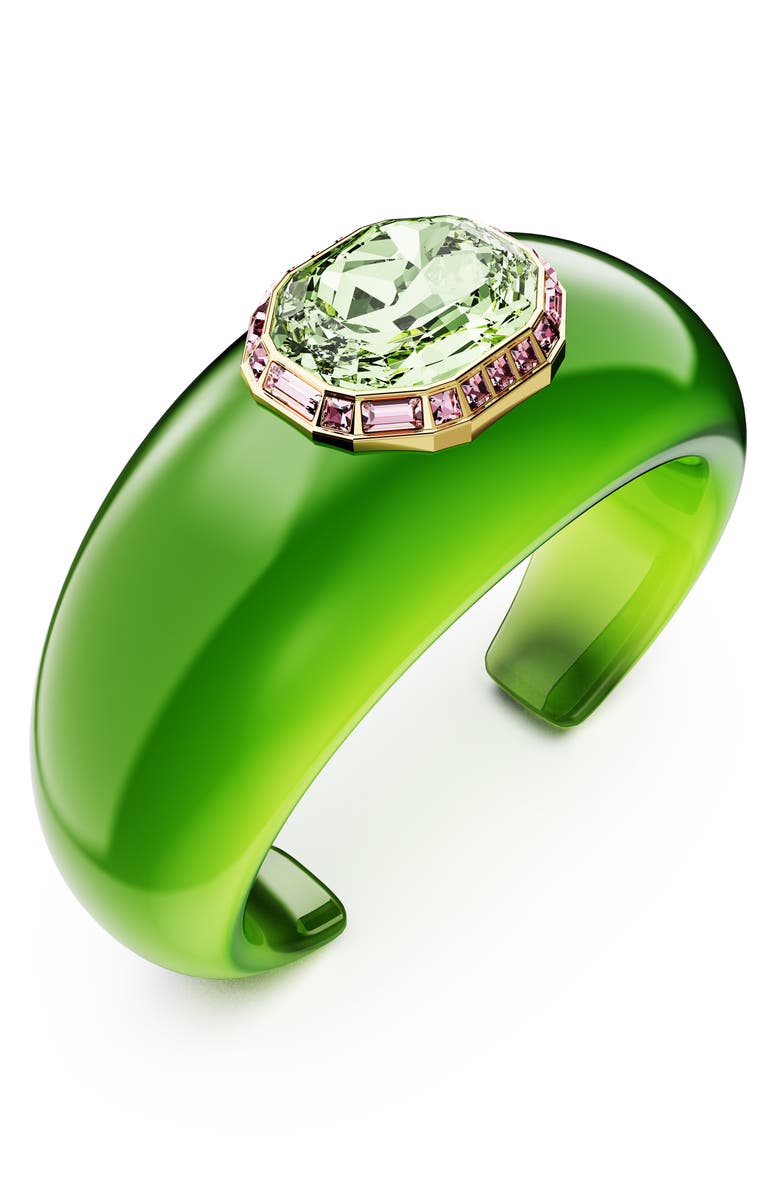 Swarovski Dulcis Cuff Bracelet, Alternate, color, Green