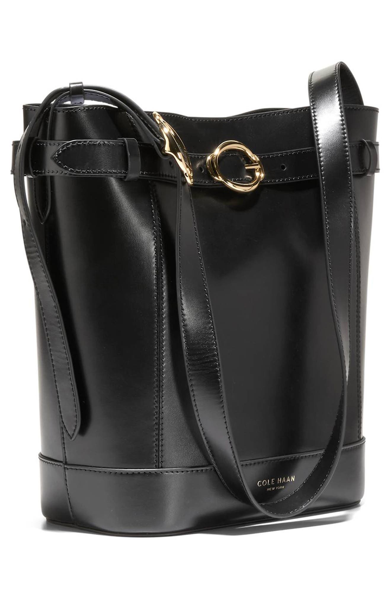 Cole Haan Alexandria Leather Bucket Bag, Alternate, color, 