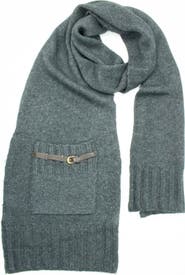 Portolano scarf with pocket and nappa belt