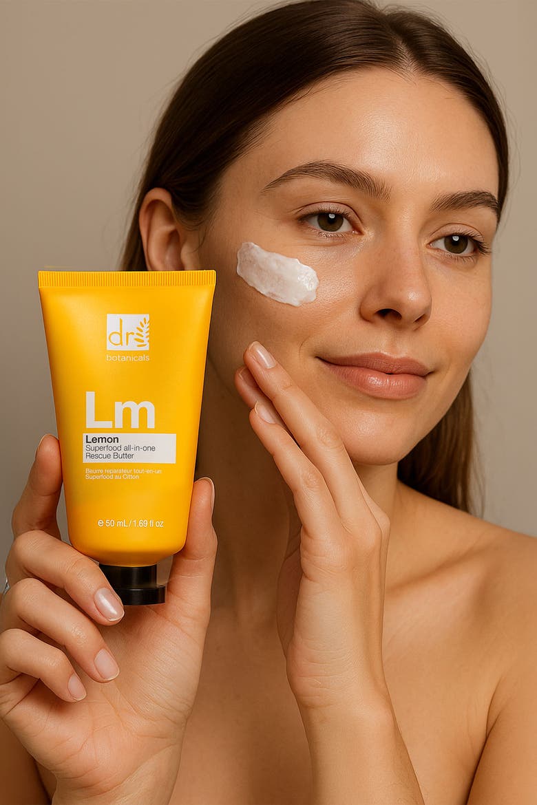 Lemon Superfood All-In-One Rescue Butter Duo Pack 100ml for Anti-Aging, Brightening, Alternate, color, White