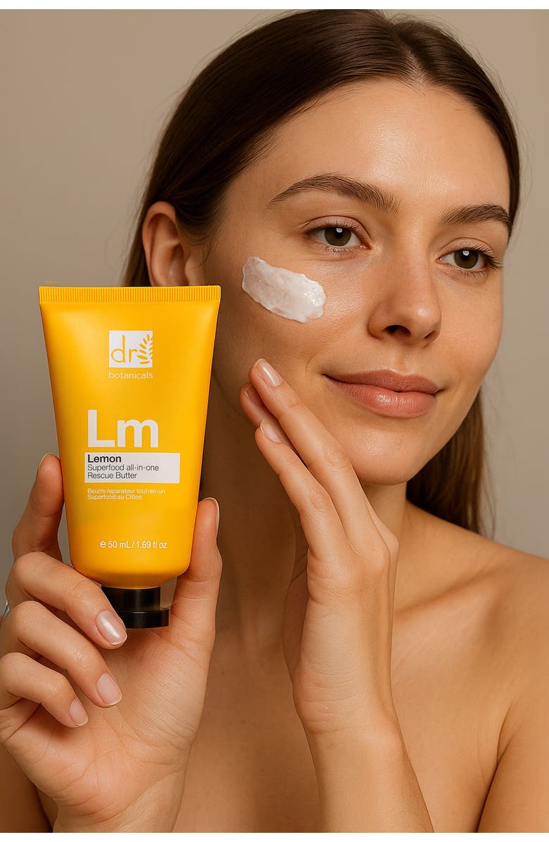 DR BOTANICALS Lemon Superfood All-In-One Rescue Butter Duo Pack 100ml, Alternate, color, White