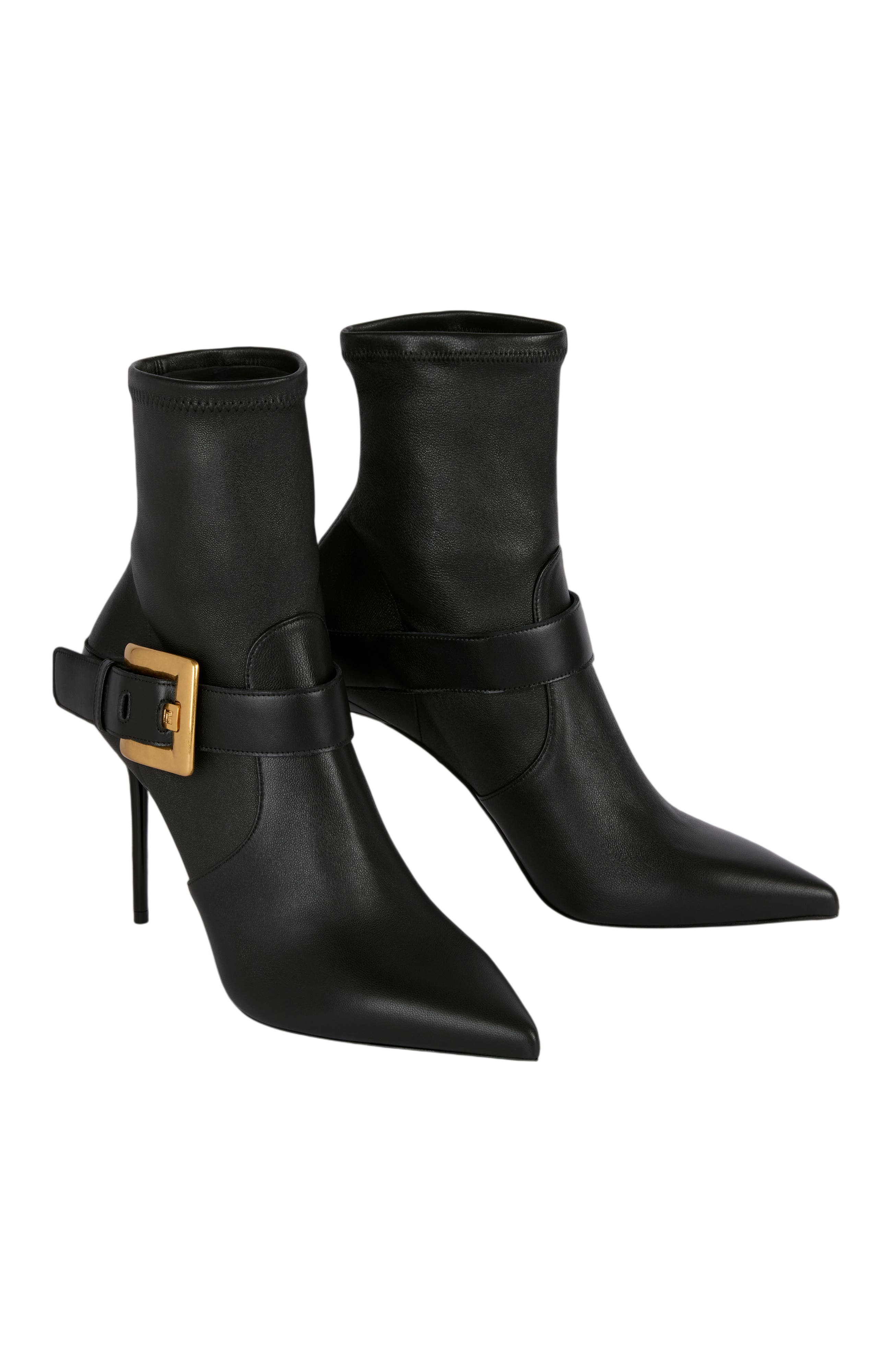 Anthem stretch leather ankle boots, Alternate, color, black