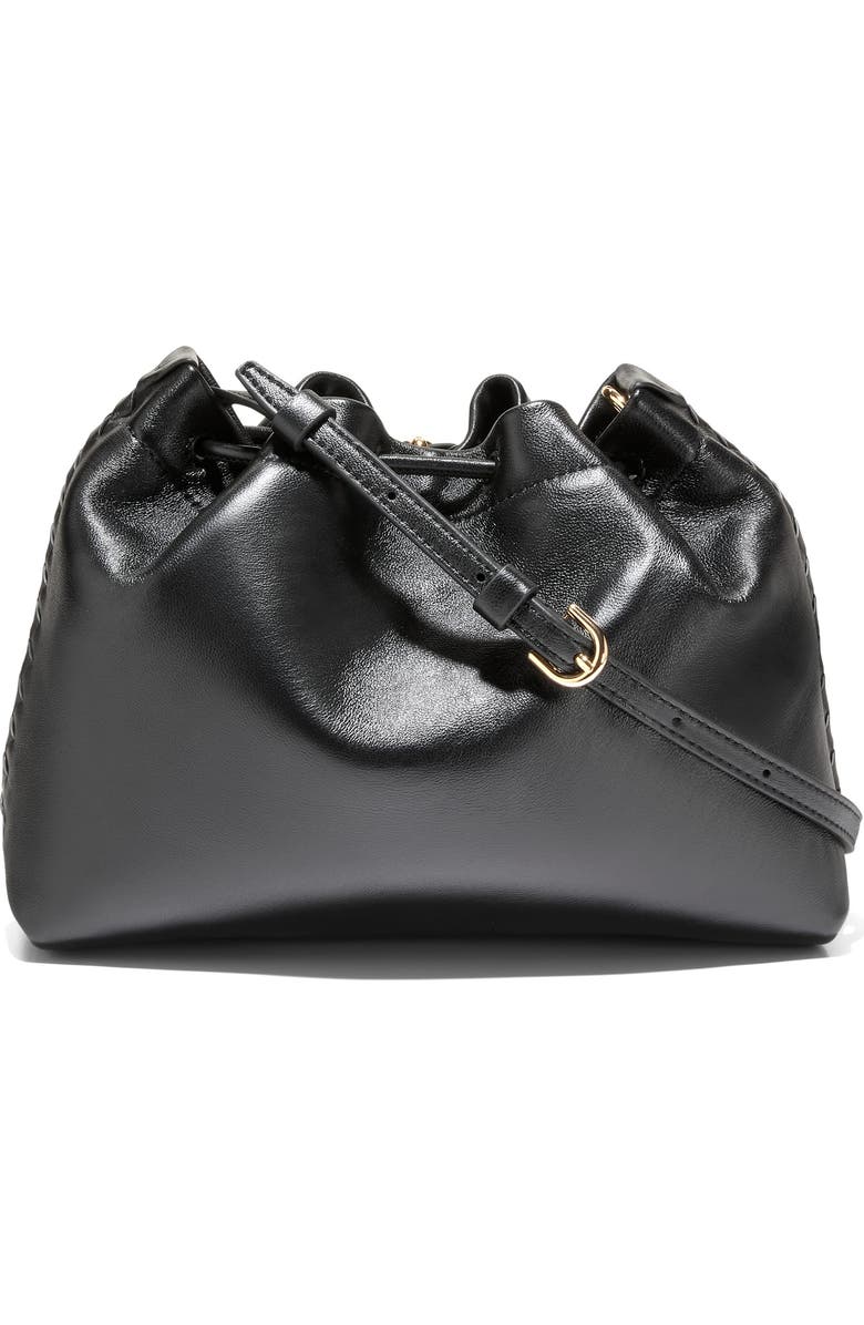 Cole Haan Mini Isabella Leather Crossbody Bag, Alternate, color, Black