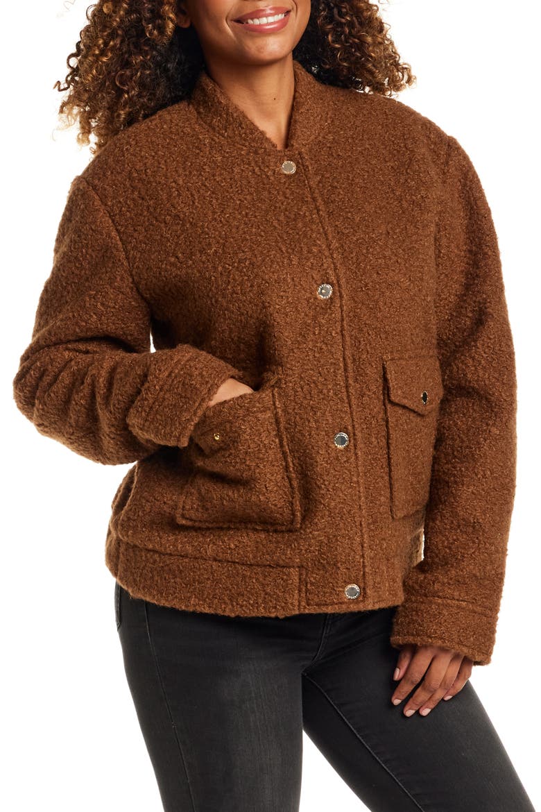Bouclé Jacket, Main, color, TOFFEE