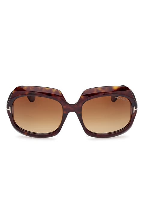 Ren 60mm Geometric Sunglasses