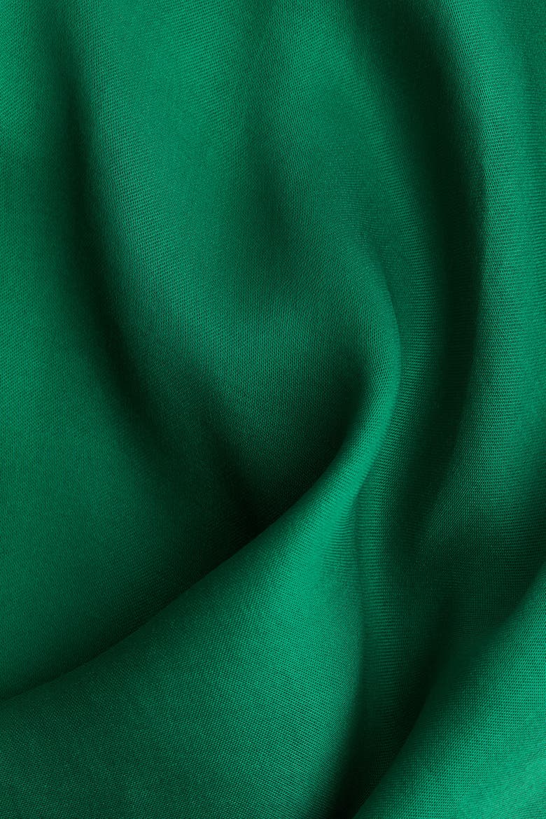 Flared Satin Dress, Alternate, color, Green