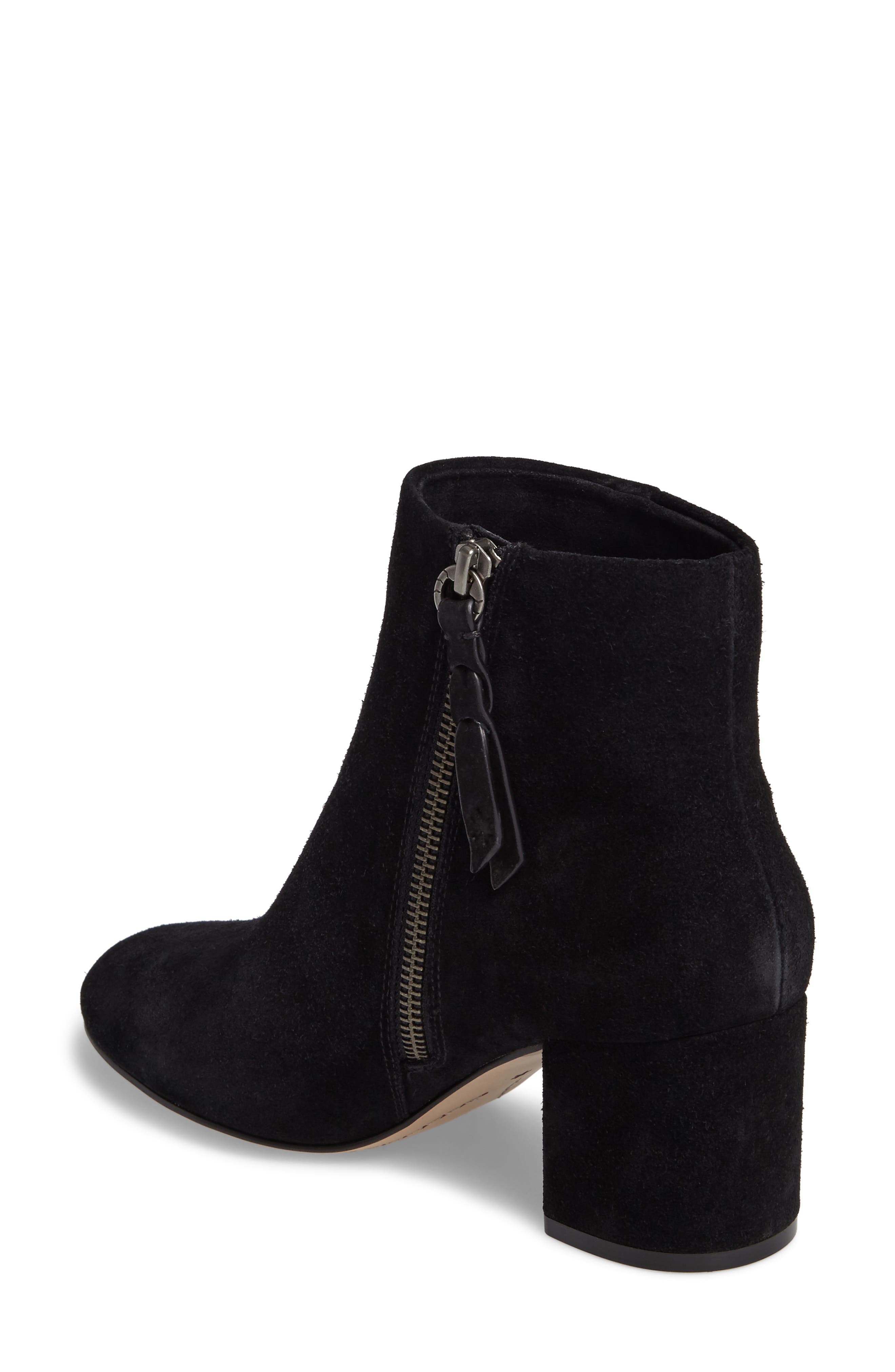 Daniella Block Heel Bootie, Alternate, color, BLACK SUEDE