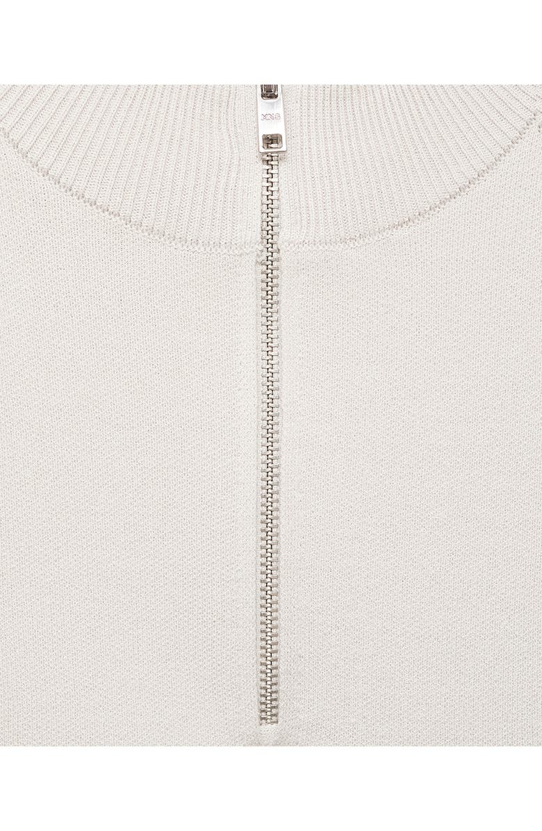 MANGO Quarter Zip Sweater, Alternate, color, Light/ Pastel Grey