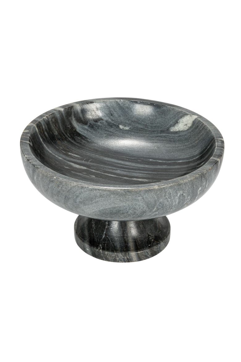 Marble Footed Pedestal Bowl, Main, color, Grey