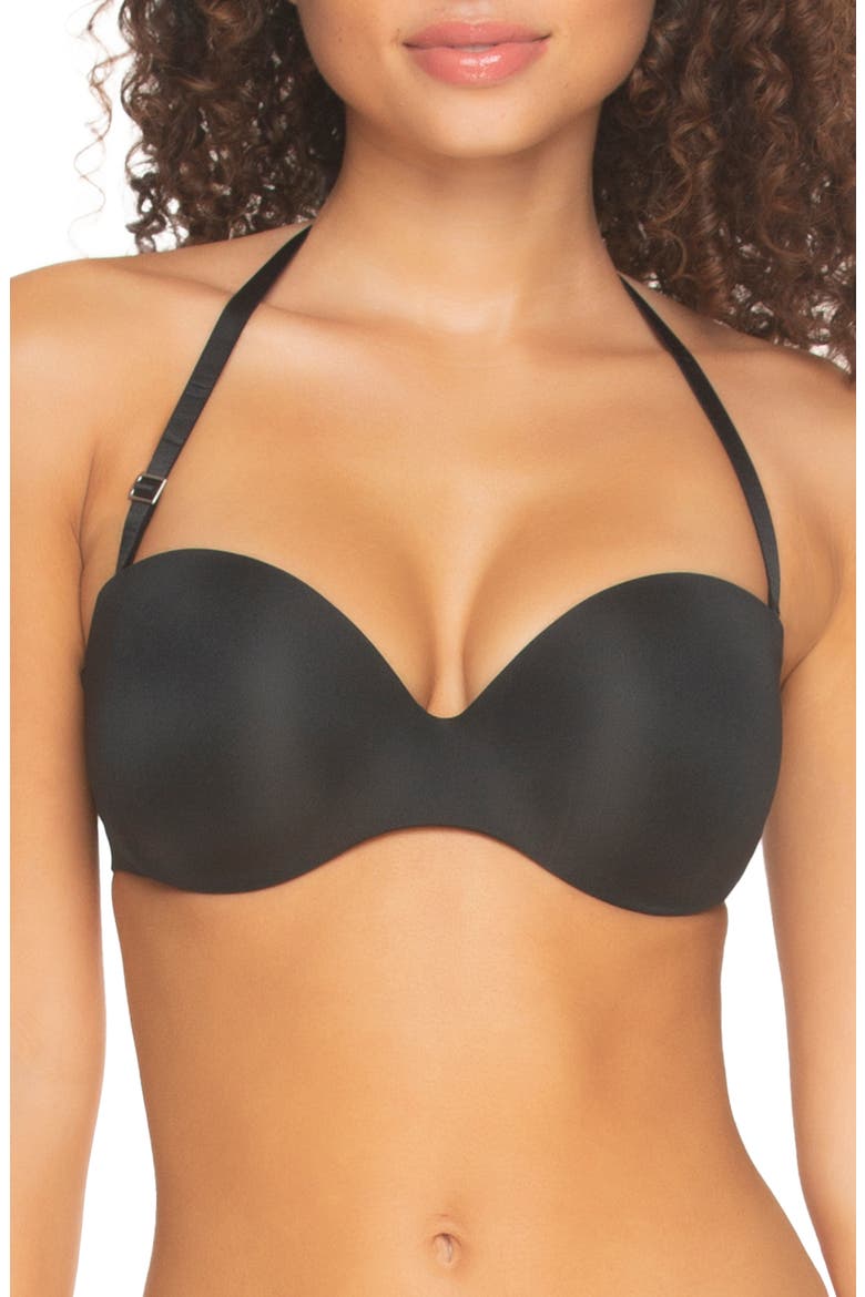 Body Luxe Convertible Strapless Underwire Contour Bra, Alternate, color, BLACK