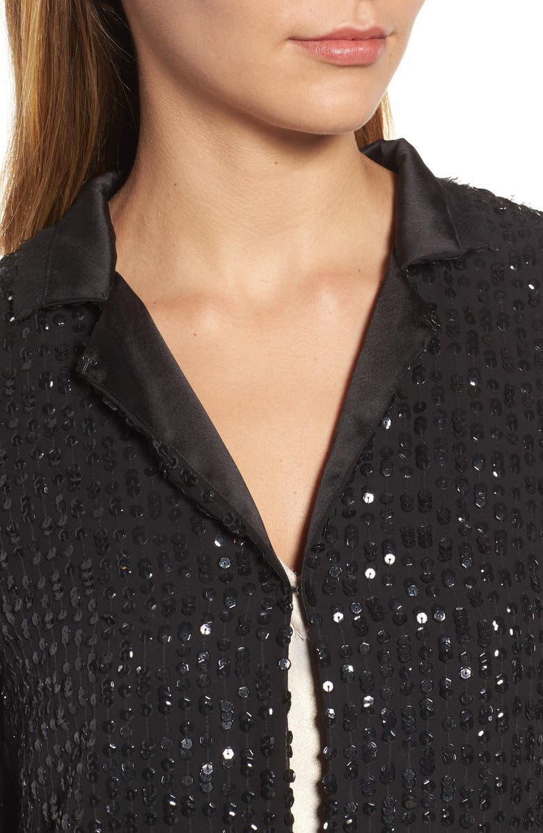 Velvet by Graham & Spencer Sequin Jacket, Alternate, color, 