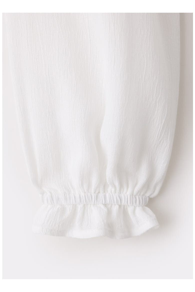 Gathered V-Neck Top, Alternate, color, OFF WHITE