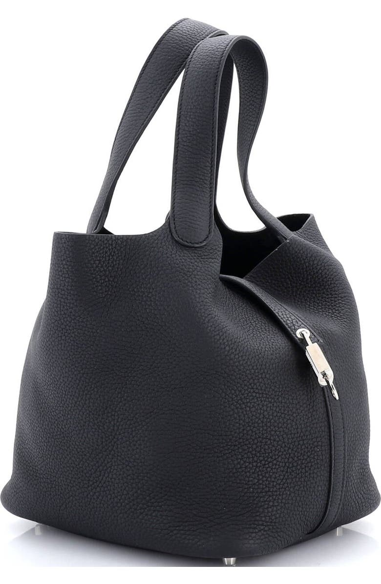 Pre-Owned Hermes Picotin Lock Bag Clemence MM, Alternate, color, Noir