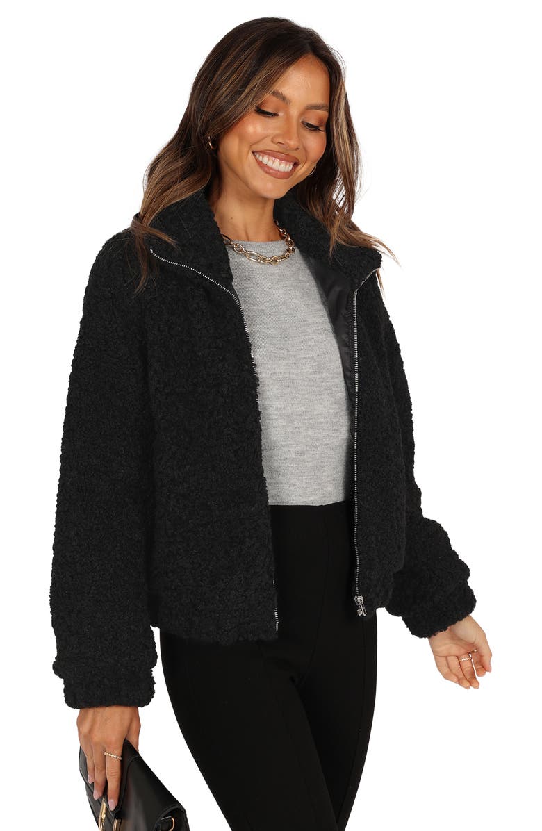 Petal & Pup Lucia Faux Fur Zip-Up Jacket, Alternate, color,