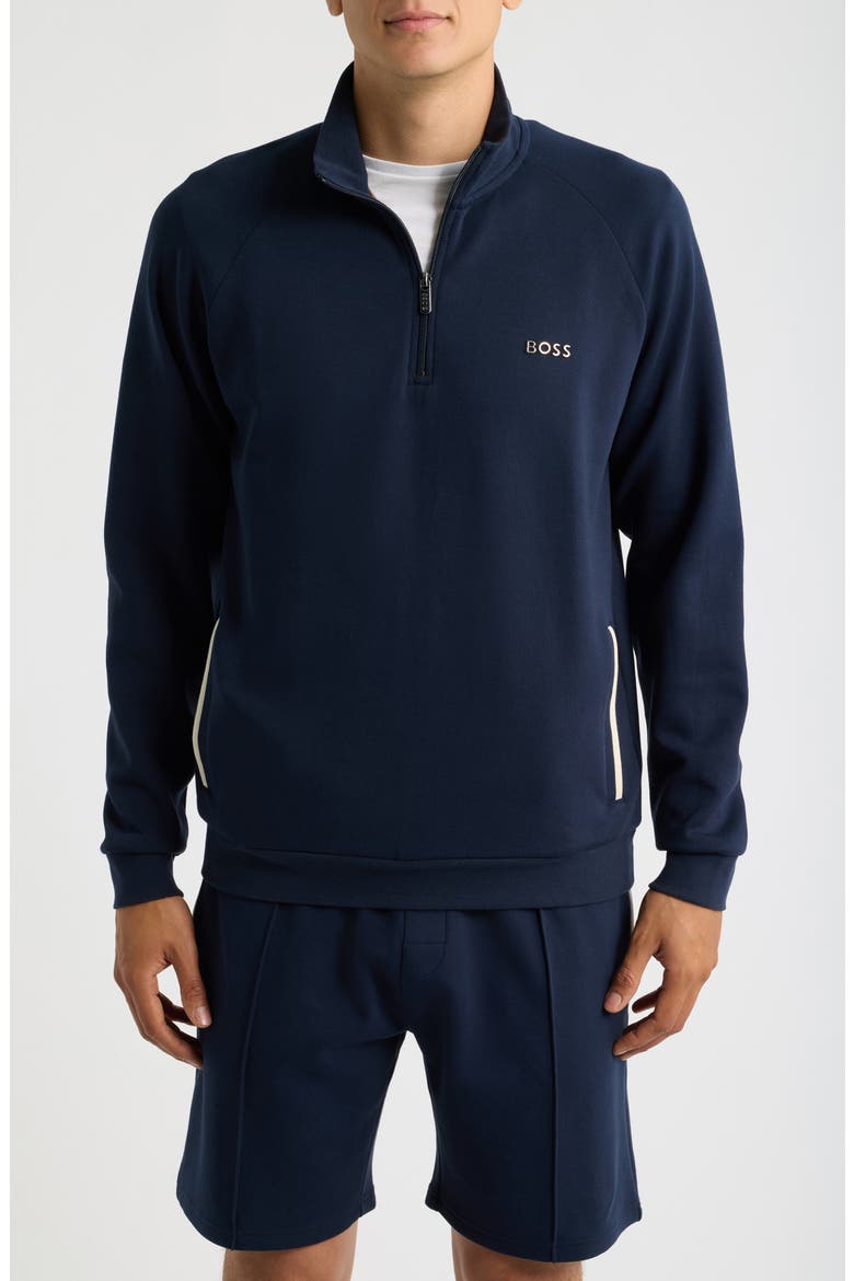 Sense Quarter Zip Pullover, Main, color, DARK BLUE